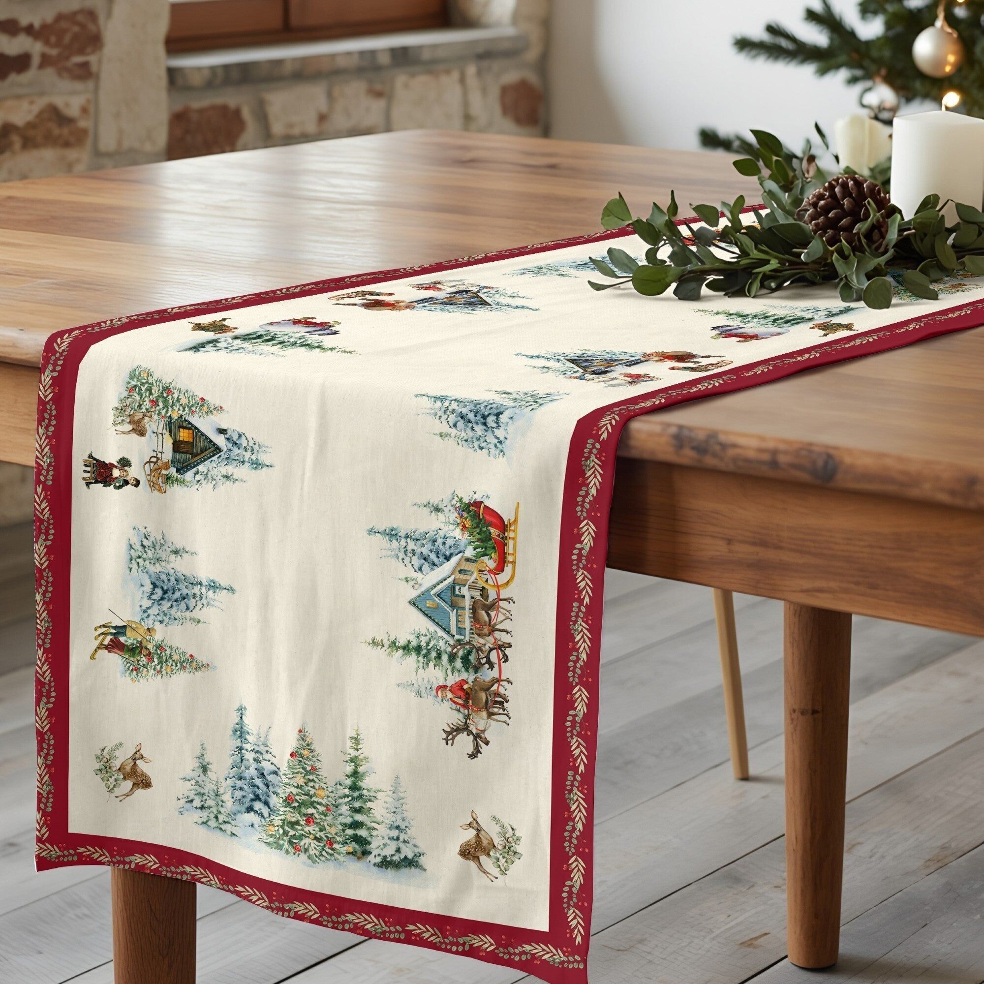 Christmas Landscape Table Runner