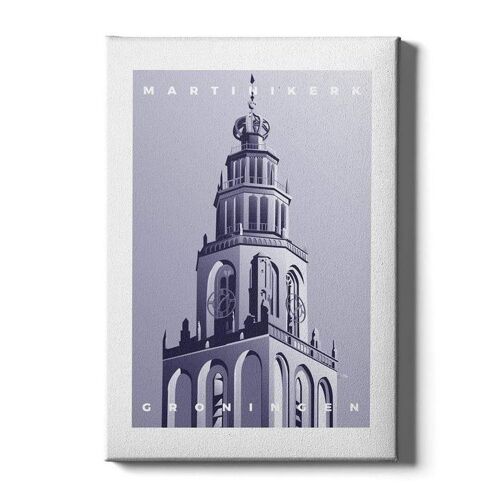 Martinikerk - Poster - 40 x 60 cm - Blauw