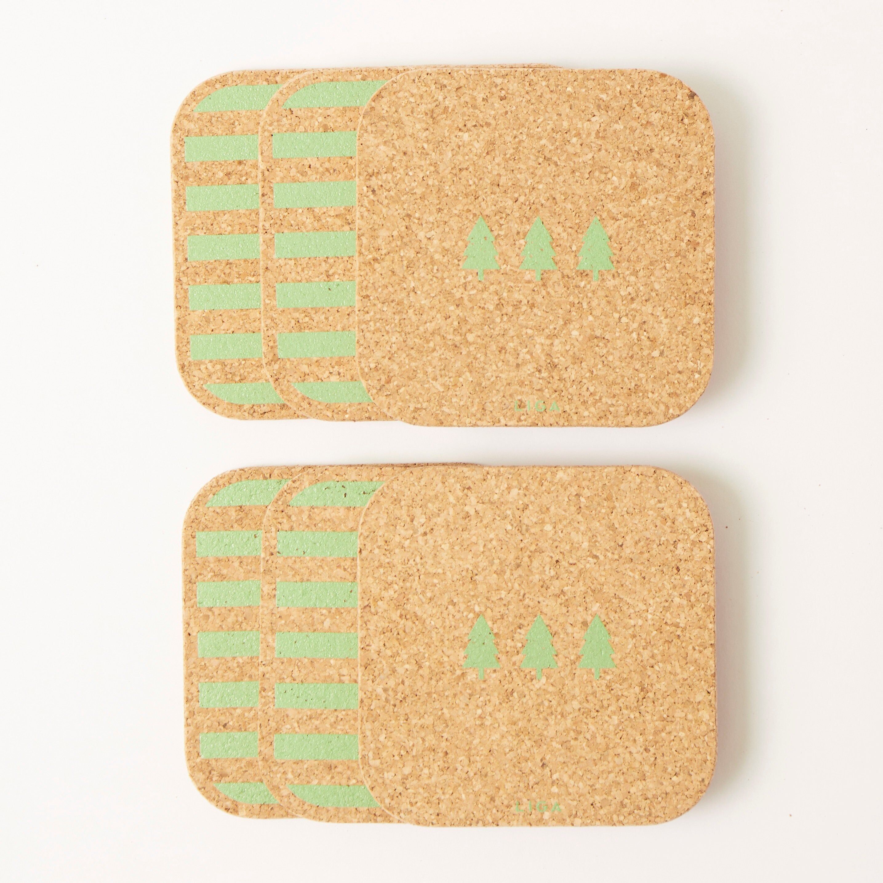 Candy Christmas - Cork Coasters S/6