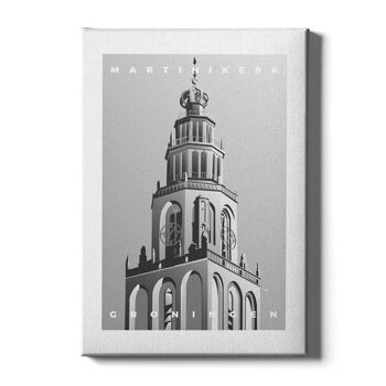 Martinikerk - Affiche encadrée - 50 x 70 cm - Bleu 2
