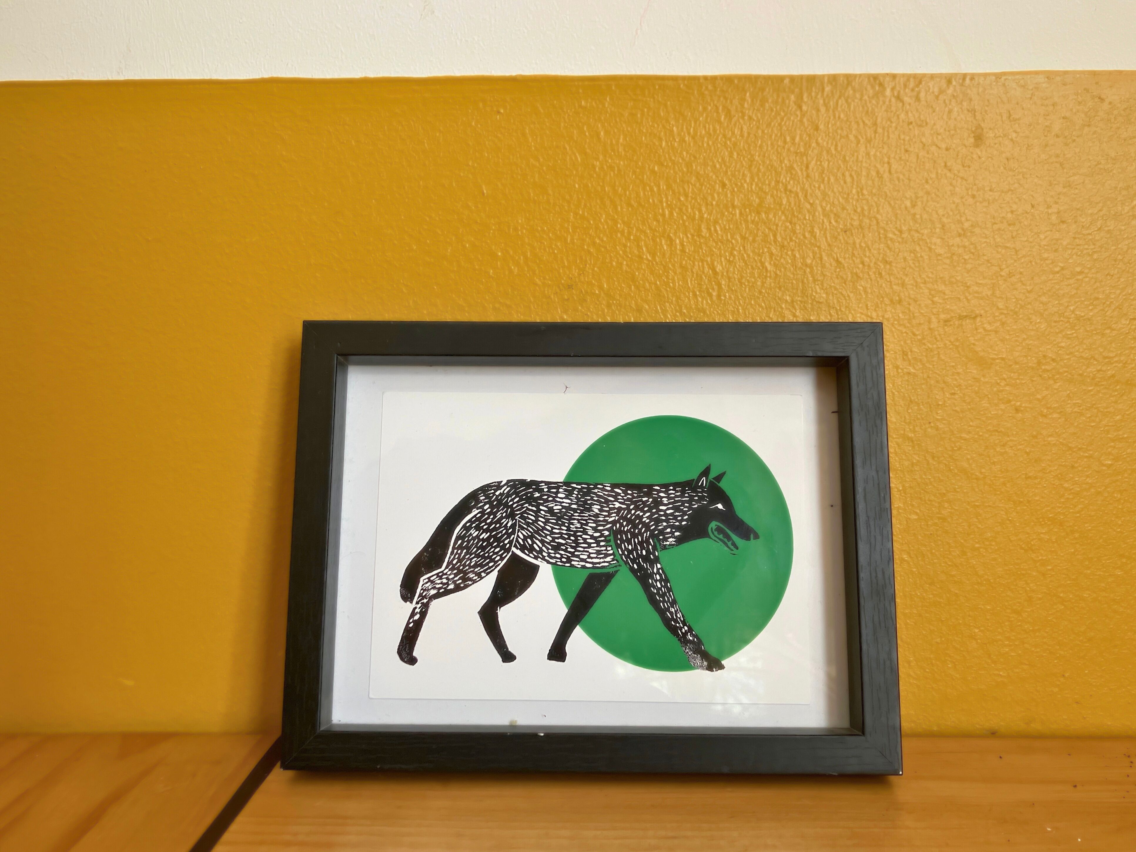 cornice linoleografica - fatta a mano - arte 14x20