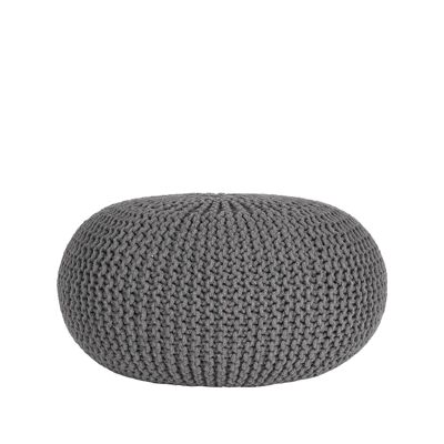 Puf de punto nostálgico - gris oscuro - algodón - L