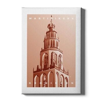 Martinikerk - Affiche encadrée - 20 x 30 cm - Orange 4