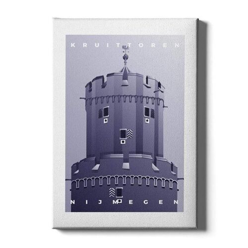 Kruittoren - Poster ingelijst - 20 x 30 cm - Blauw