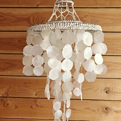 Lámpara Capiz grande - colgante Ibiza supergrande - hecho a mano - colgante - decoración concha natural - conchas - decoración - concha - conchas - estilo ibicenco
