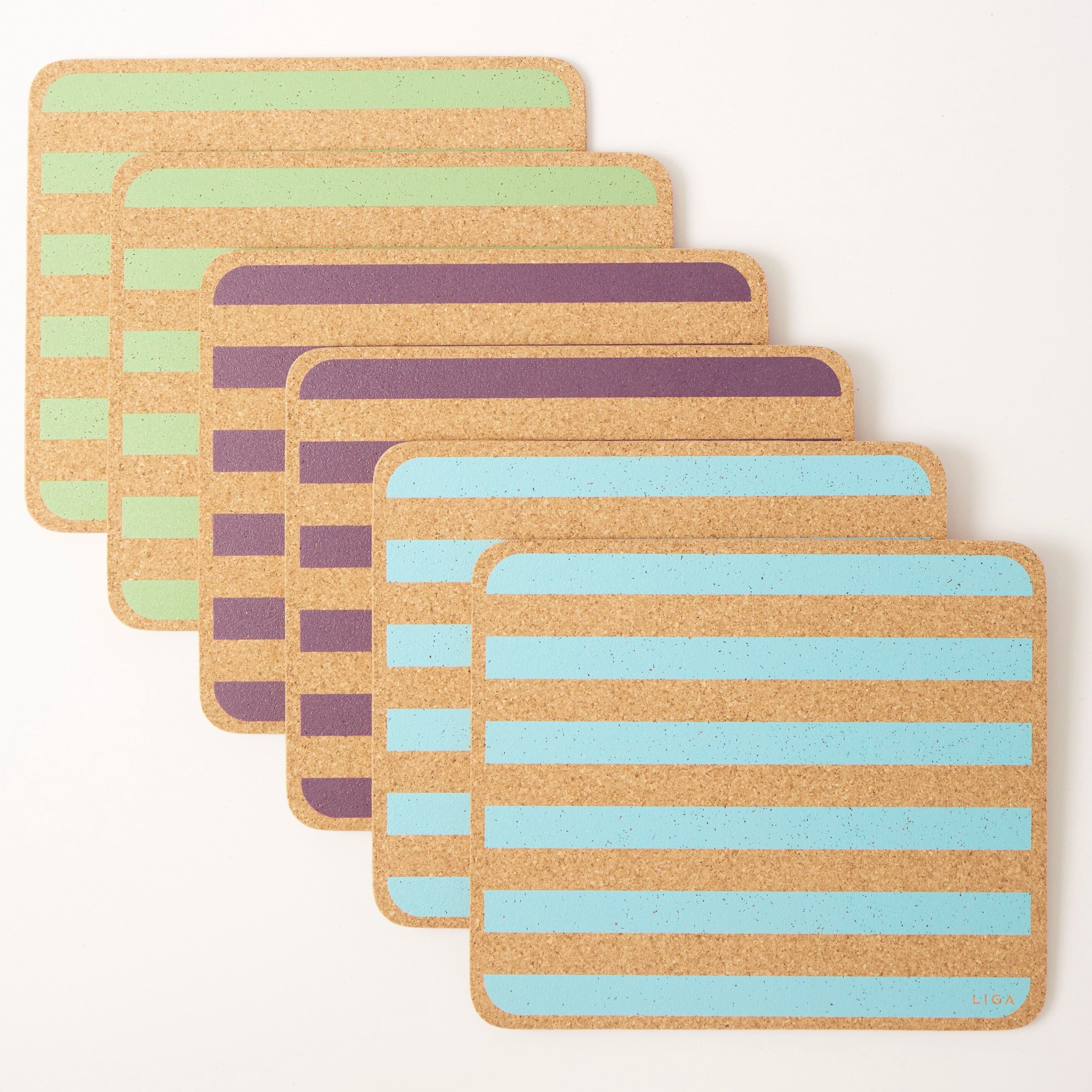 Candy Stripes - mixed S/6 Placemats