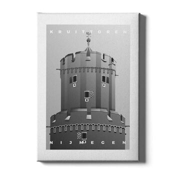 Tour Poudrière - Affiche encadrée - 40 x 60 cm - Gris 2