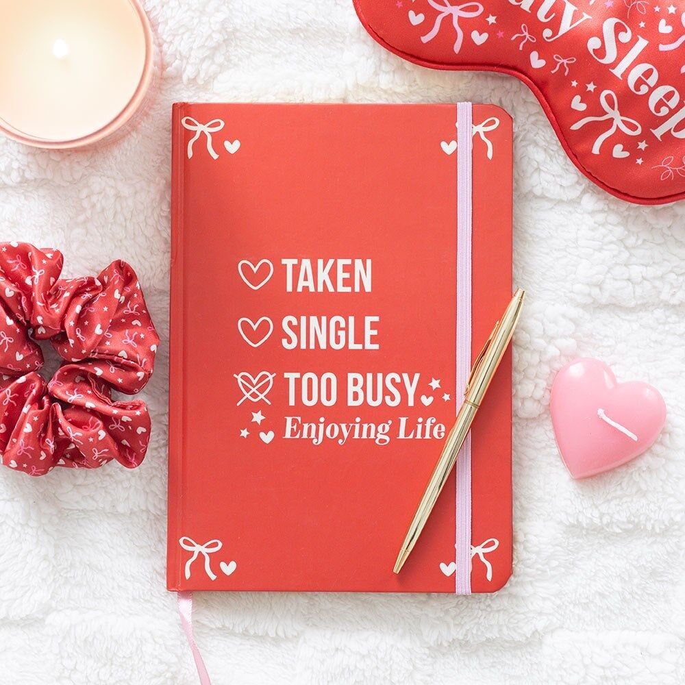 Single, Taken, Too Busy Enjoying Life A5 Notebook