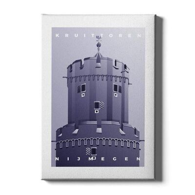 Powder Tower - Canvas - 40 x 60 cm - Grey