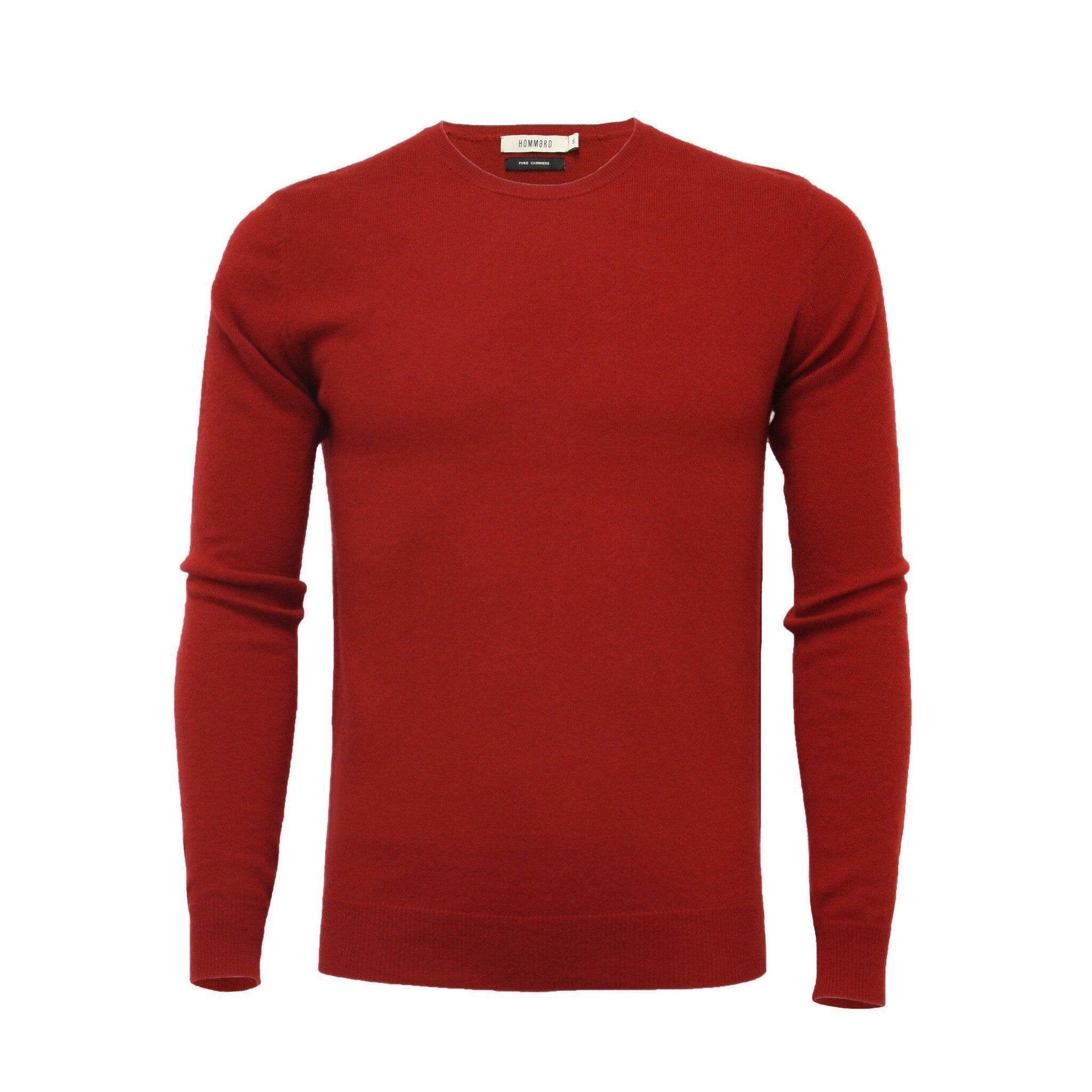 Maglione girocollo in cashmere bordeaux