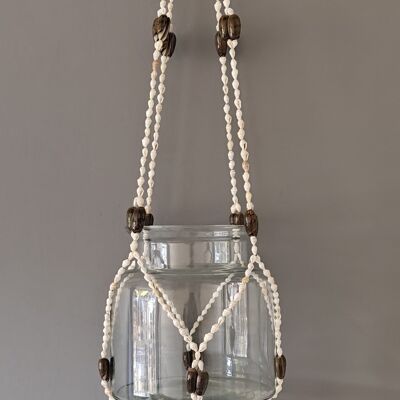 Pot Gantungan 110cm - pendentif - coquillage naturel - coquillages - décoration - coquillage - coquillages - coquillages côtiers - ornements de coquillages - coquillages naturels - plage - côtier - exotique