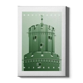 Tour Poudrière - Affiche encadrée - 50 x 70 cm - Vert 3