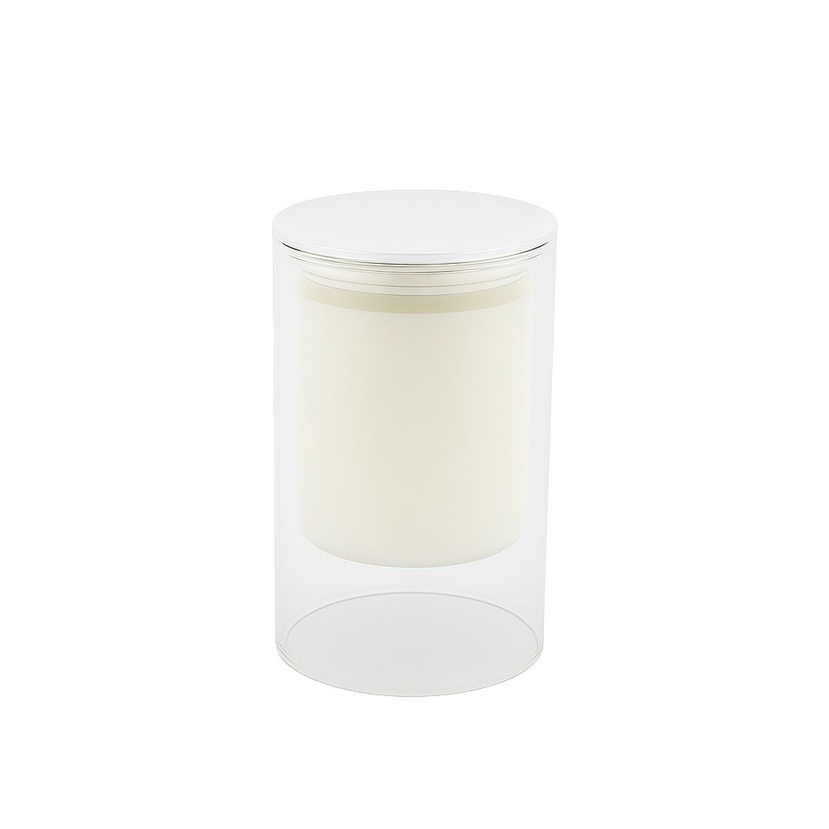 Candela bianca al profumo di muschio 7x11.3 cm