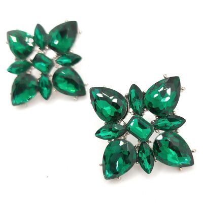 Pendientes Grandes Cristales · Verde Esmeralda (últimas unidades!)