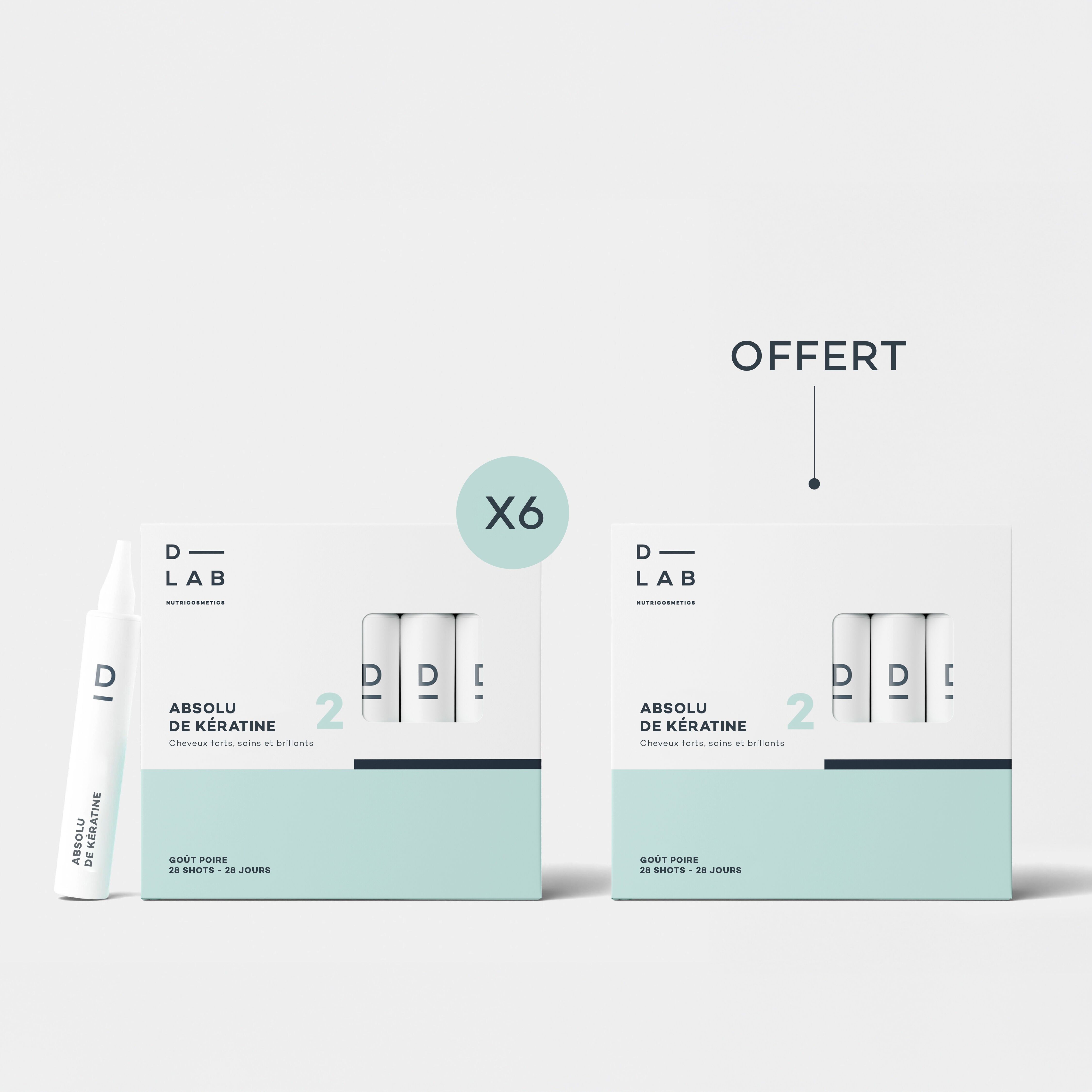 OFFRE ABSOLU DE KERATINE SHOTS 6 BOITES ACHETEES = 1 BOITE DE 28 SHOTS OFFERTE