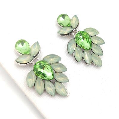 Light Crystal Earrings Color · Light Green (last unit! )