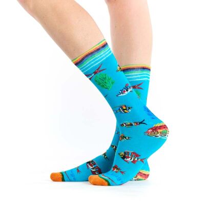 Chaussettes imprimées poissons