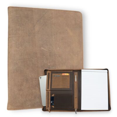 Cartella portadocumenti – Cartella portadocumenti – Custodia per iPad – A4 – cerniera – pelle