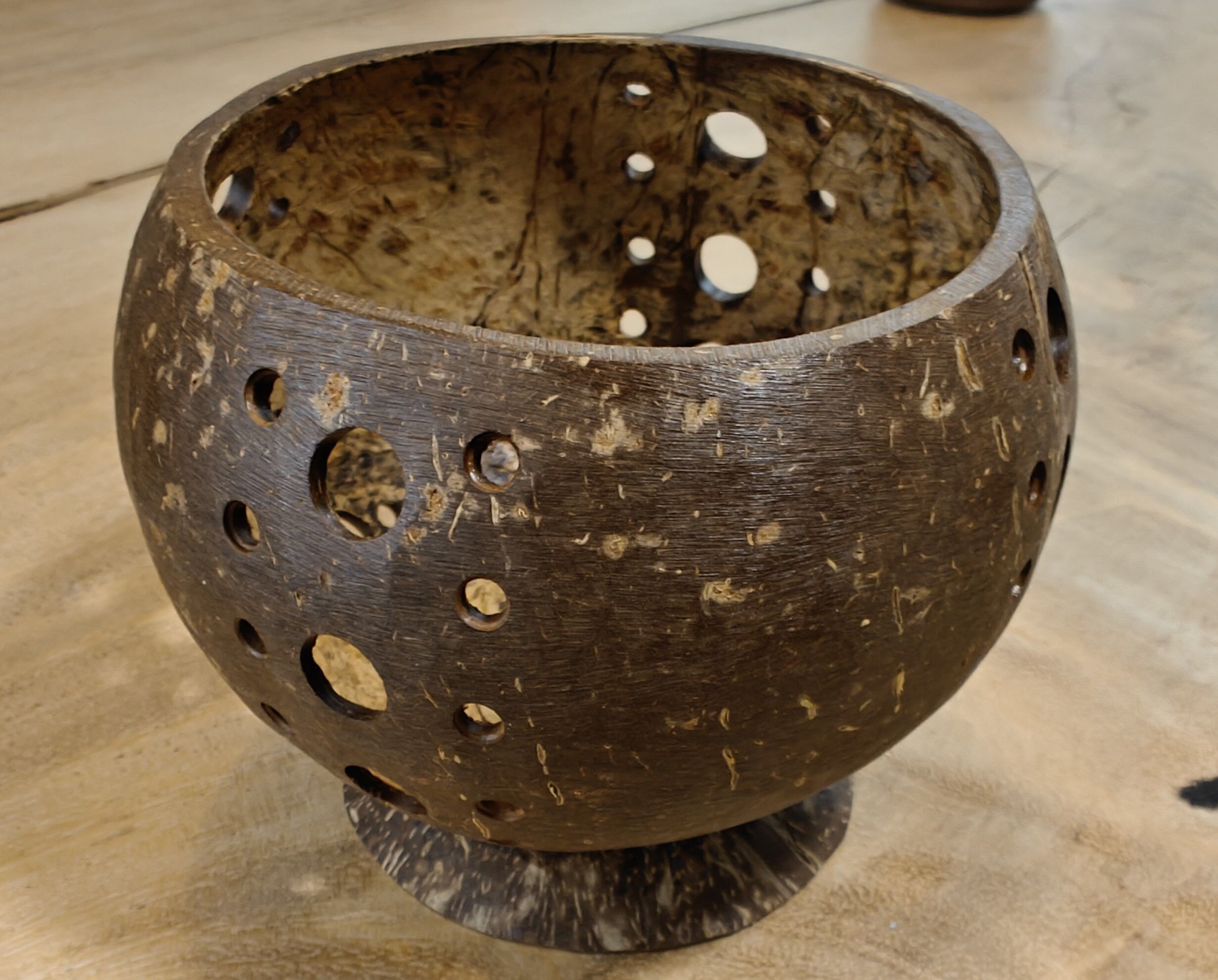 Lampada a candela Coco - cocco - candela - lampada - decorazione - costiera - naturale - spiaggia - costiera - esotica