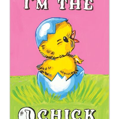 Divertente cartolina artistica A6 - N. 1 Chick di Magda Archer