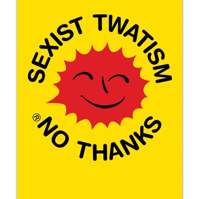 Divertente cartolina artistica A6 - Sexist Twatism di Magda Archer