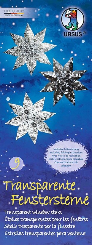 Étoiles de fenêtre transparentes