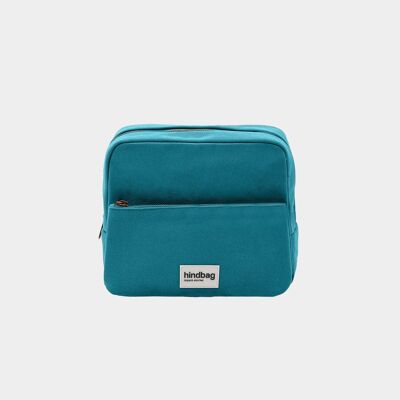 Borsa da toilette Alix XL blu pavone
