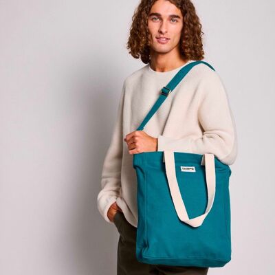 Borsa tote blu pavone Paul