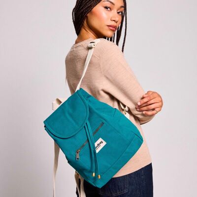 Mini sac à dos Eliot Bleu paon