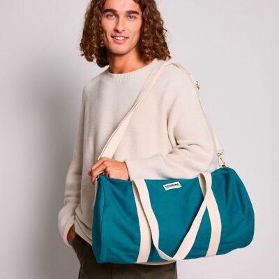 Borsa da viaggio blu pavone Simon