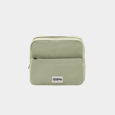 Borsa da toilette Alix XL verde argilla