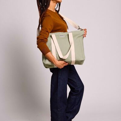Borsa tote Cesar verde argilla