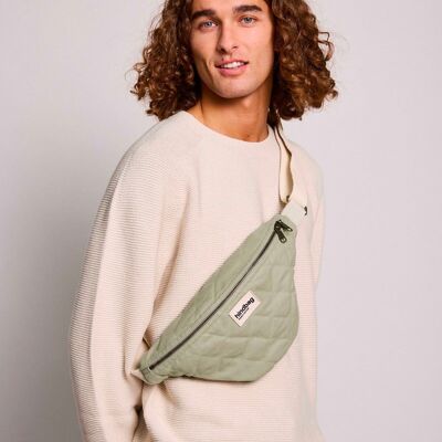 Sac banane Olivia matelassé Vert argile