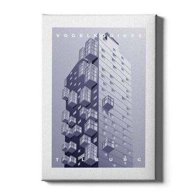 Vogelkooikes - Poster con cornice - 40 x 60 cm - Grigio