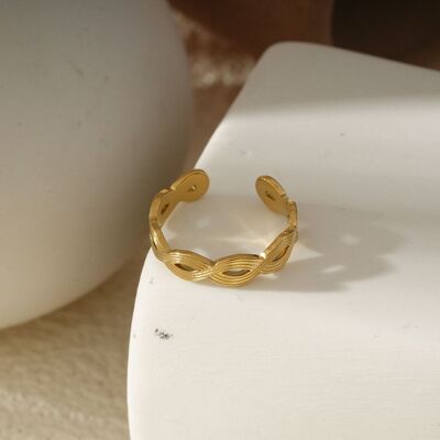 Anillo de oro para el dedo del pie con motivo de infinito grabado