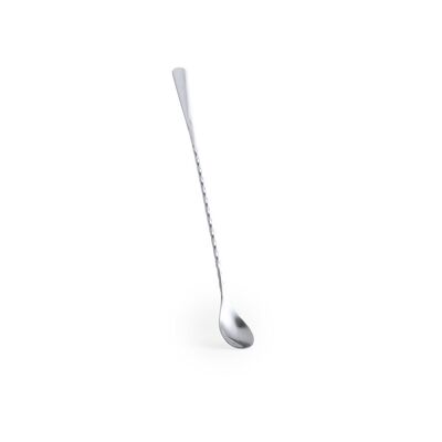AGITATEUR EN ACIER INOXYDABLE POUR BOISSONS.CORPS DE 25,6 CM EN FORME DE SPIRALE, AVEC EXTRÉMITÉ PLATE
