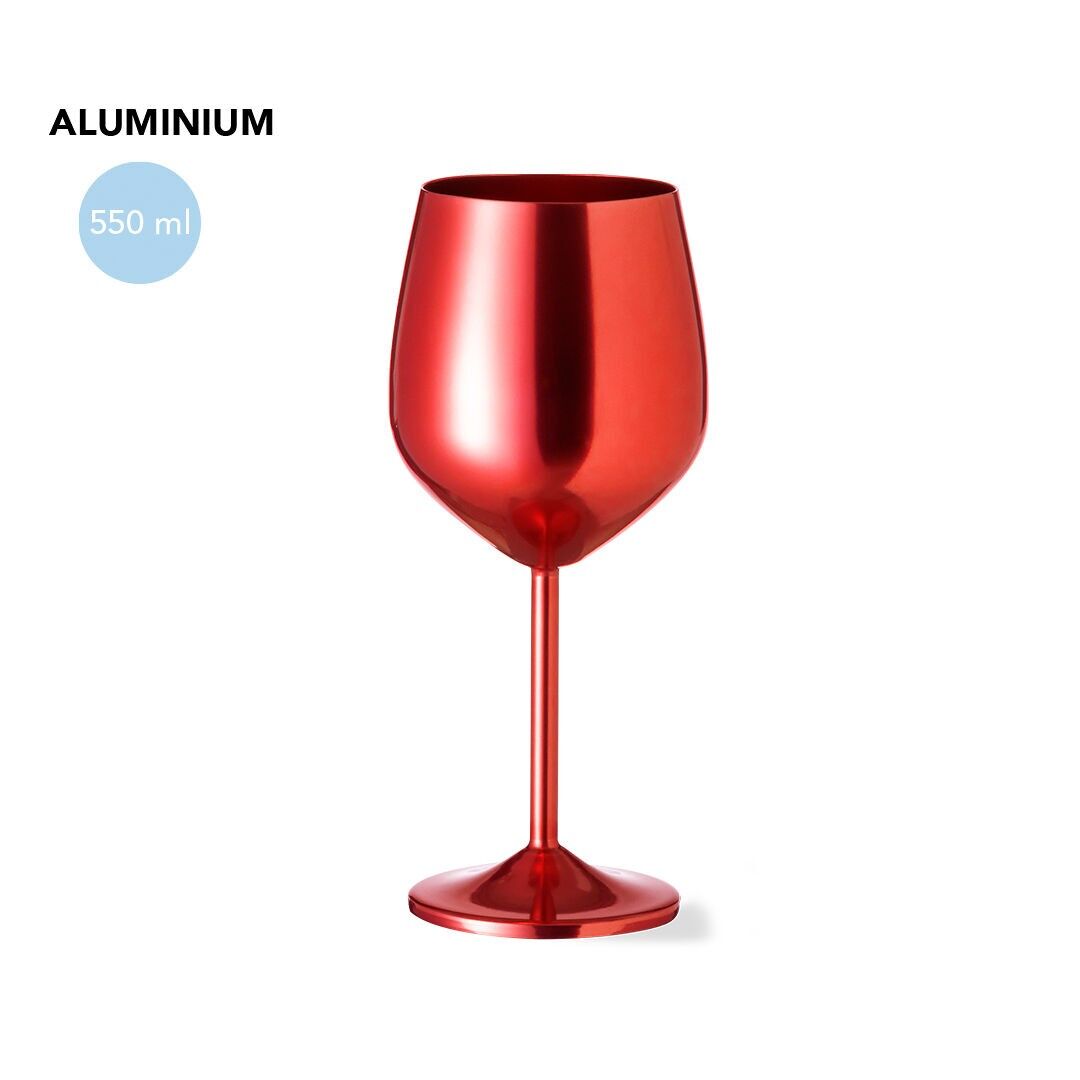 TAZZA ROSSA 540 ML IN ALLUMINIO.PRESENTATO IN SCATOLA KRAFT DESIGN INDIVIDUALE