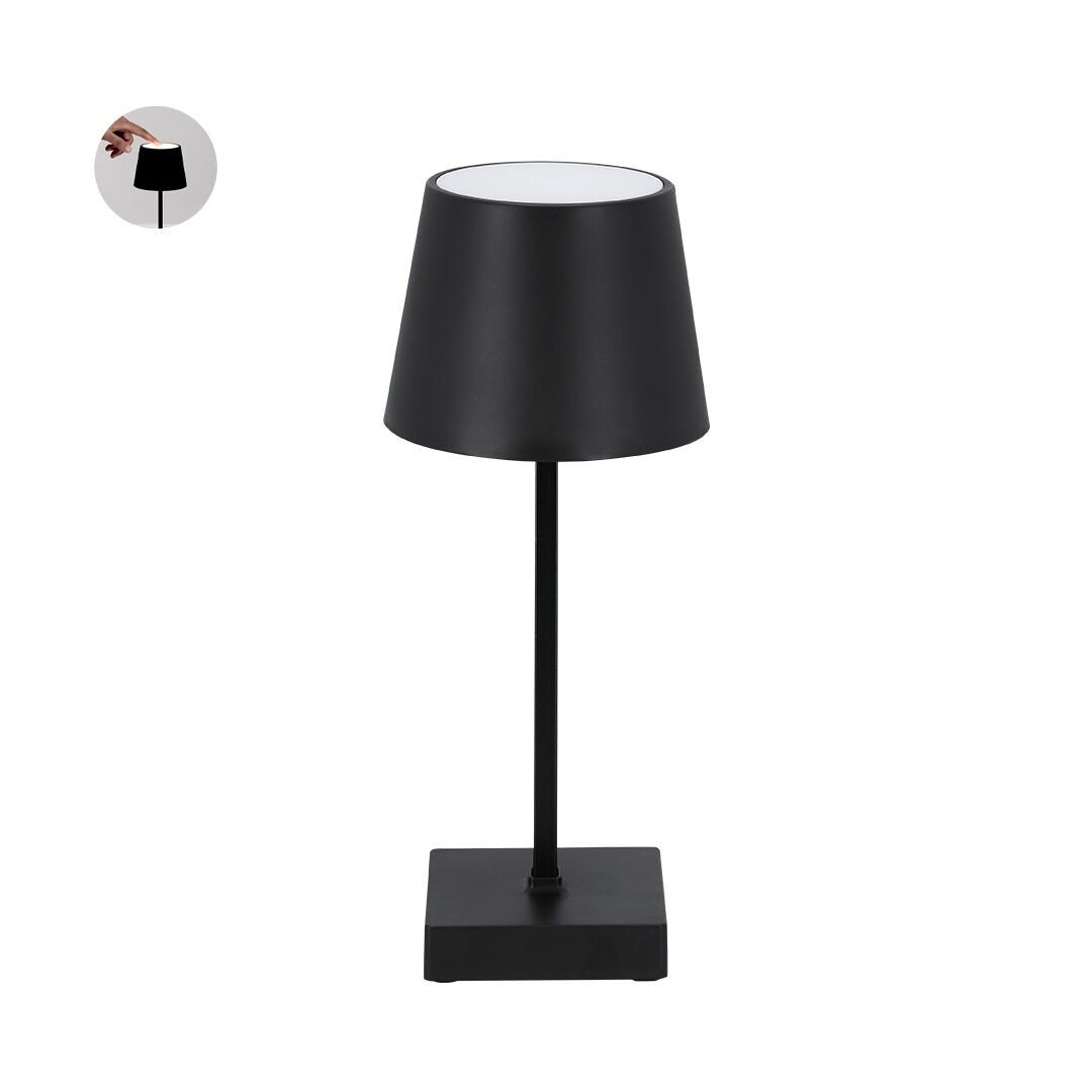 BLACK LAMP WITH CHROME FINISH IN ABS AND ALUMINUM. INCLUDES 3 LIGHT MODES (WHITE, NEUTRAL AND WARM). EQUIPPED WITH 17 LEDS. WITH ON/OFF BUTTON, POWERED BY 3 AAA BATTERIES -NOT INCLUDED-.26 cm|10.5 Ø | 165 gr.