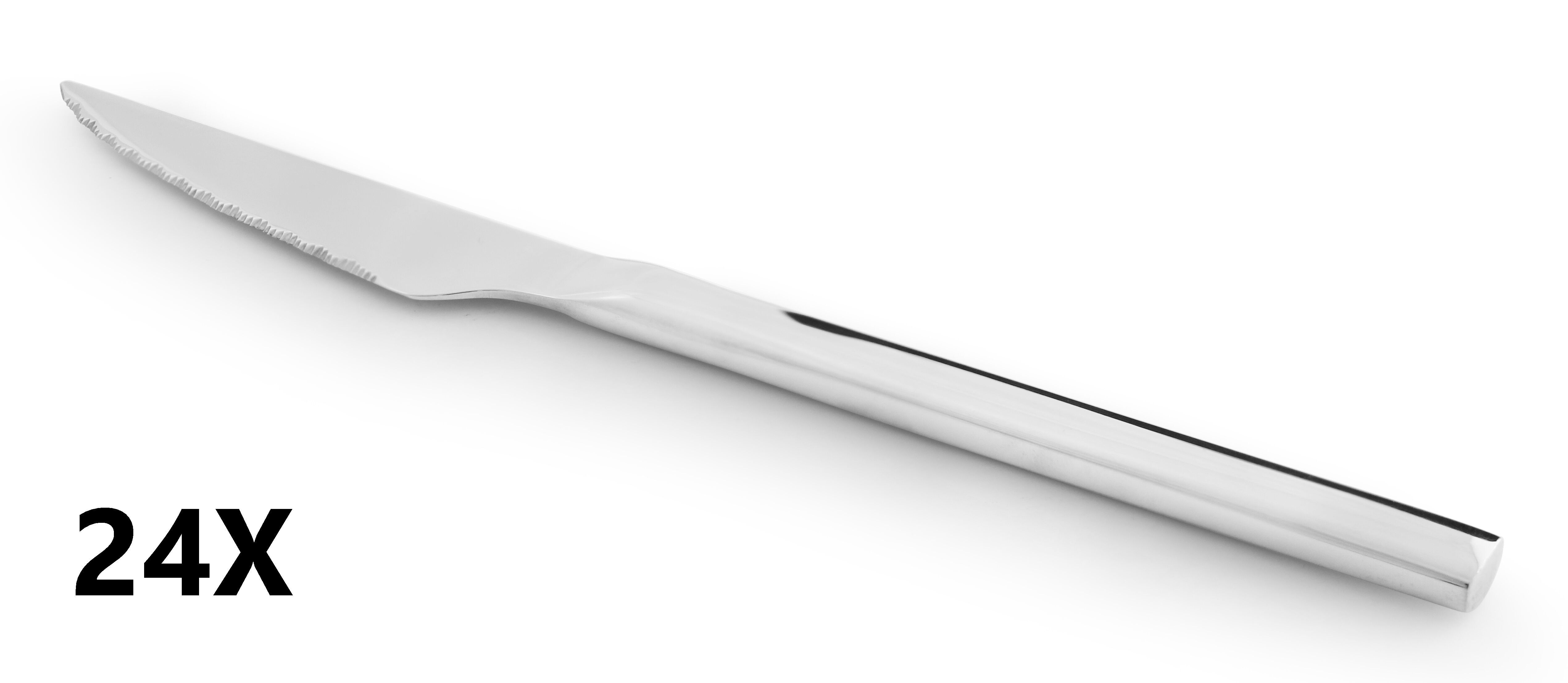 24 coltelli da bistecca in acciaio inossidabile New York - 2.5 mm seghettato