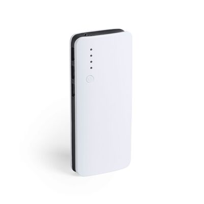 Batterie auxiliaire externe NOIRE à haute capacité de charge -10 000 mAh-. Avec triple sortie USB pour charger jusqu'à 3 appareils simultanément, y compris les LED d'état de charge.CÂBLE NON INCLUS