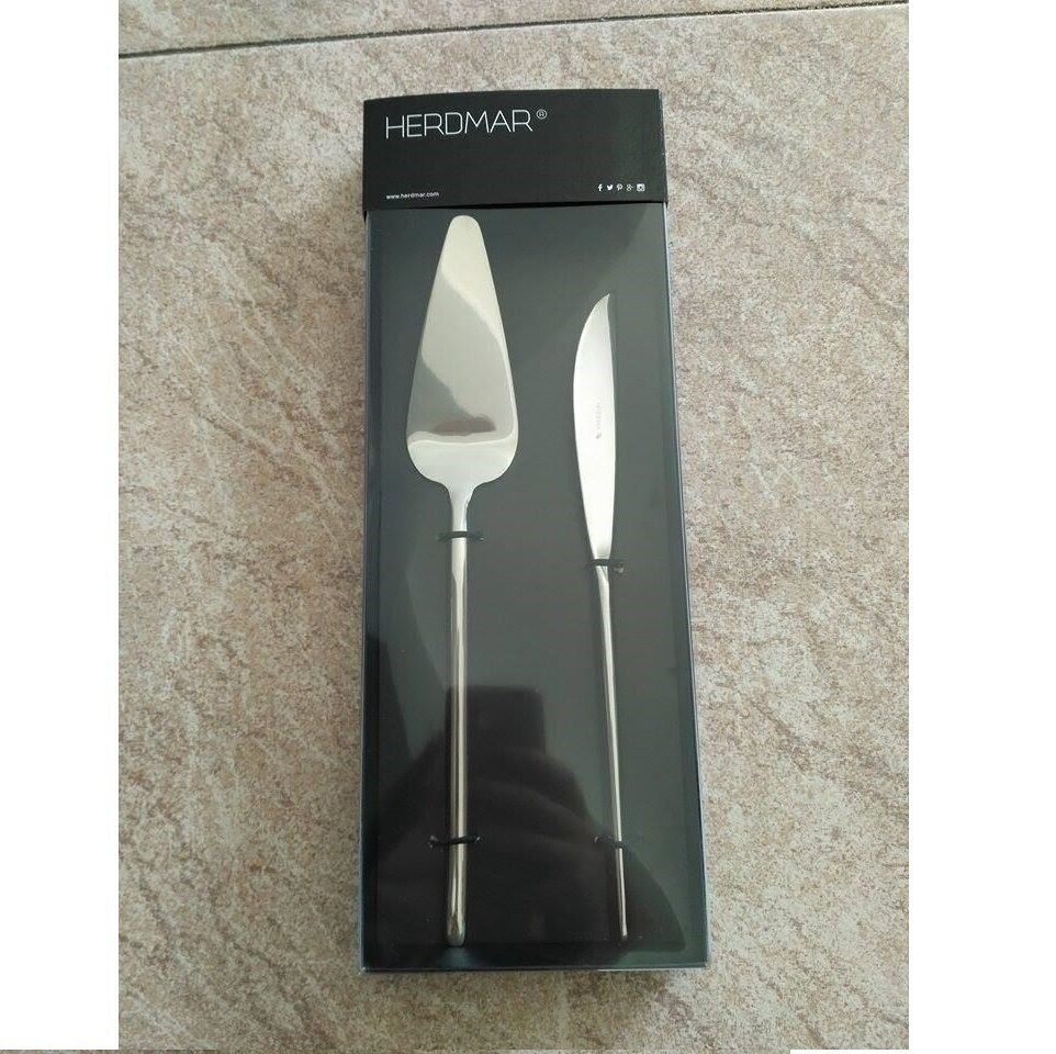 SET COLTELLO DA TAGLIO + SPATOLA DA SERVIRE - ACCIAIO INOX 18/10 - HERDMAR