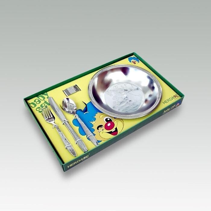 SET 4 PEZZI PER PORZIONE BABY - ACCIAIO INOX 18/10 - RIF.82/1 - HERDMAR