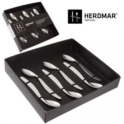 Coffret de 6 cuillères à café Santana - Acier inoxydable 18/10 - Herdmar