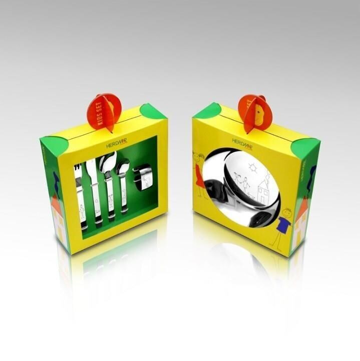 LOT DE 6 PIÈCES - COUVERTS ENFANTS TURINI - ACIER INOXYDABLE 18/10 - RÉF.90/1 - HERDMAR