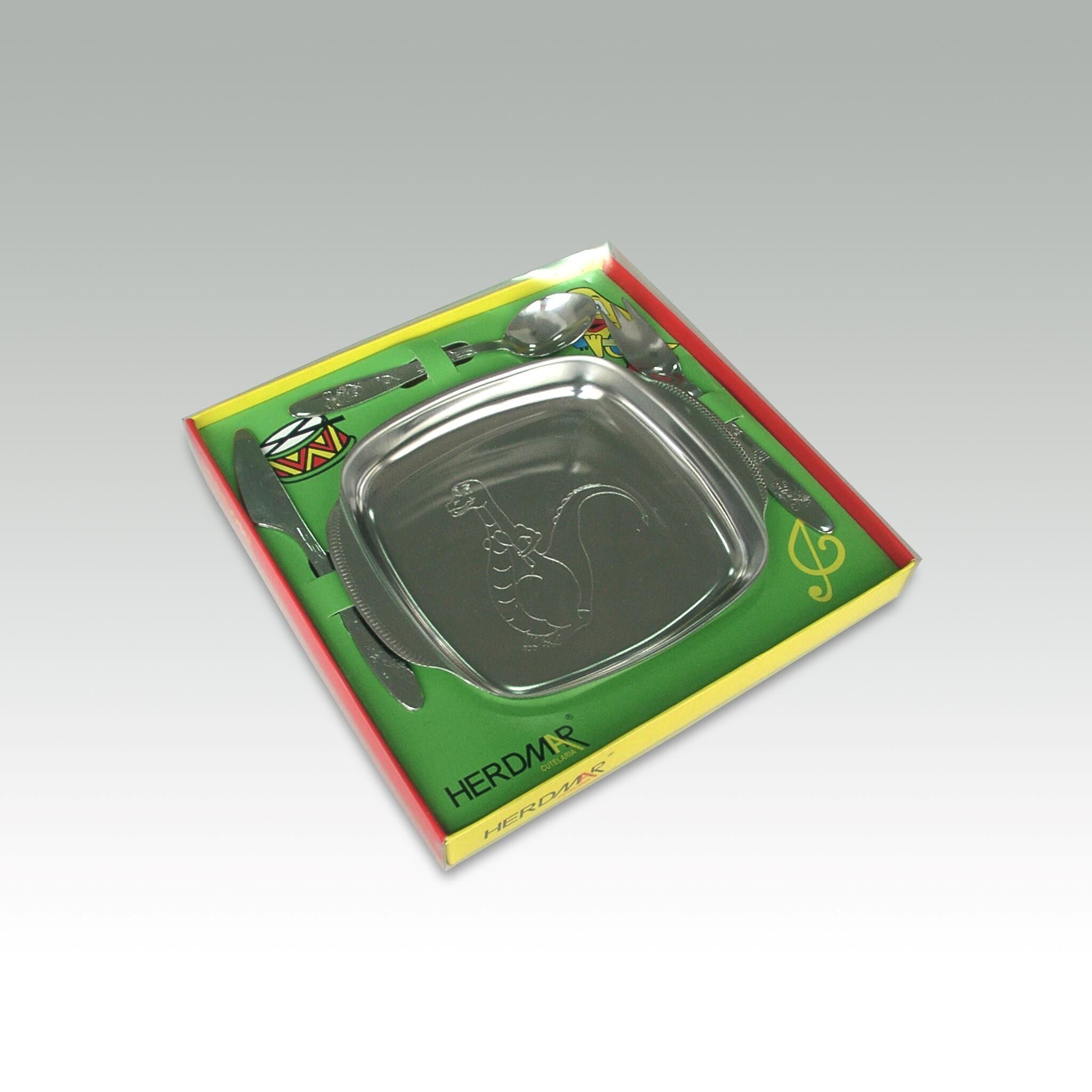 SET 4 PEZZI PER PORZIONE BABY - ACCIAIO INOX 18/10 - RIF.80/4 - HERDMAR