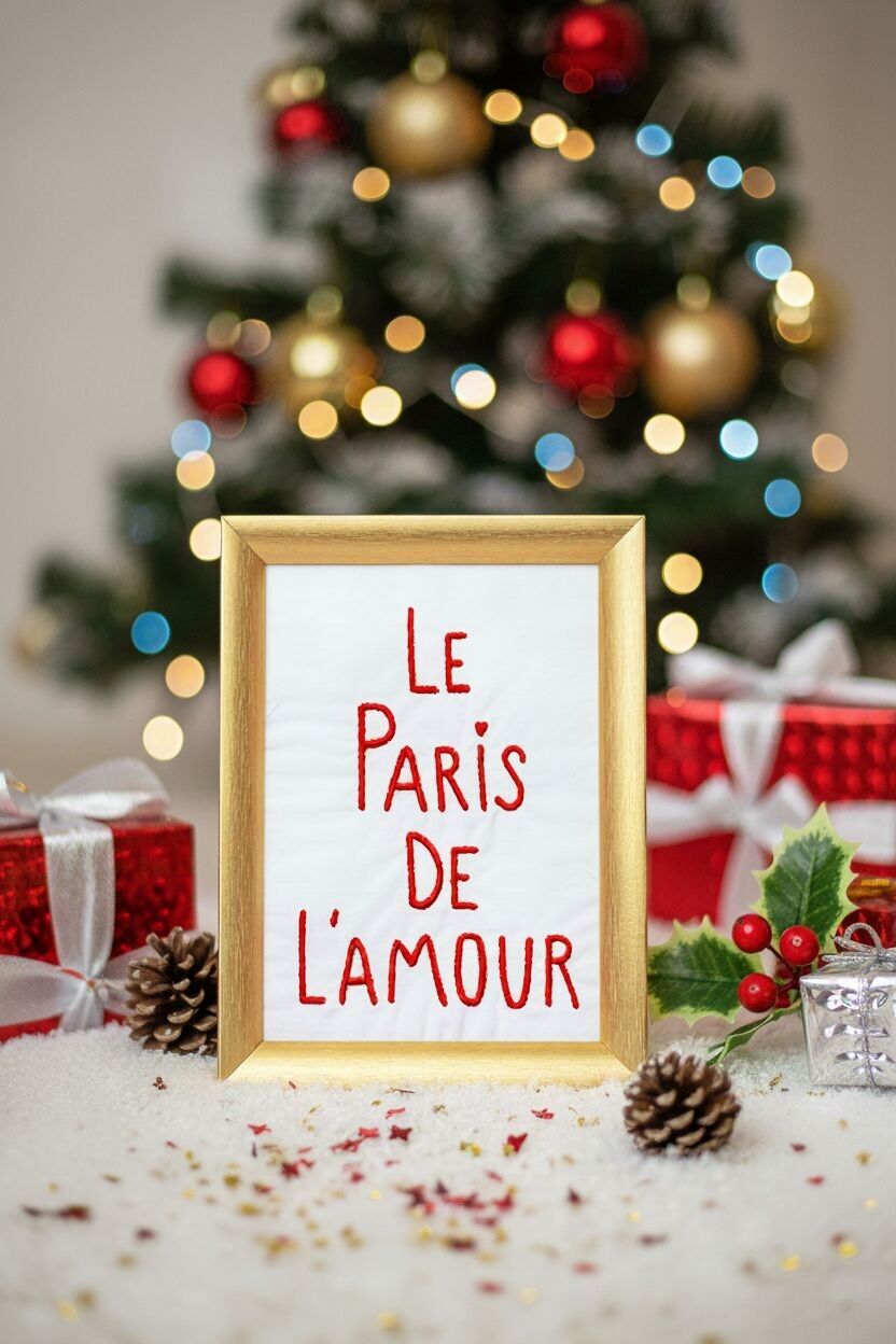 Marco París en algodón bordado