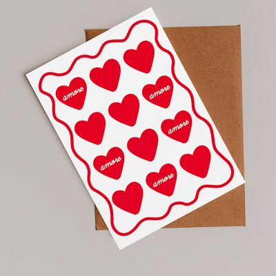 Biglietto di auguri a forma di cuore