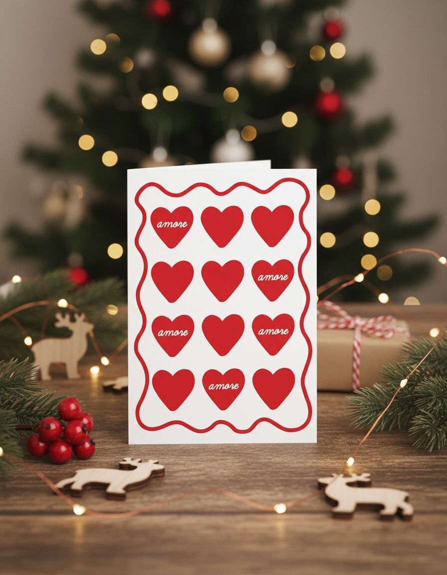 Tarjeta de felicitación del corazón