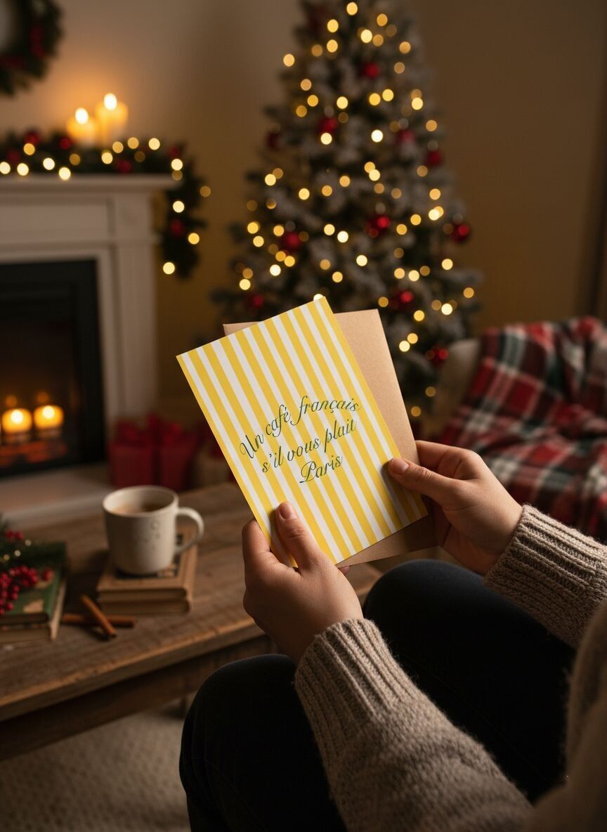 Tarjeta de rayas amarillas