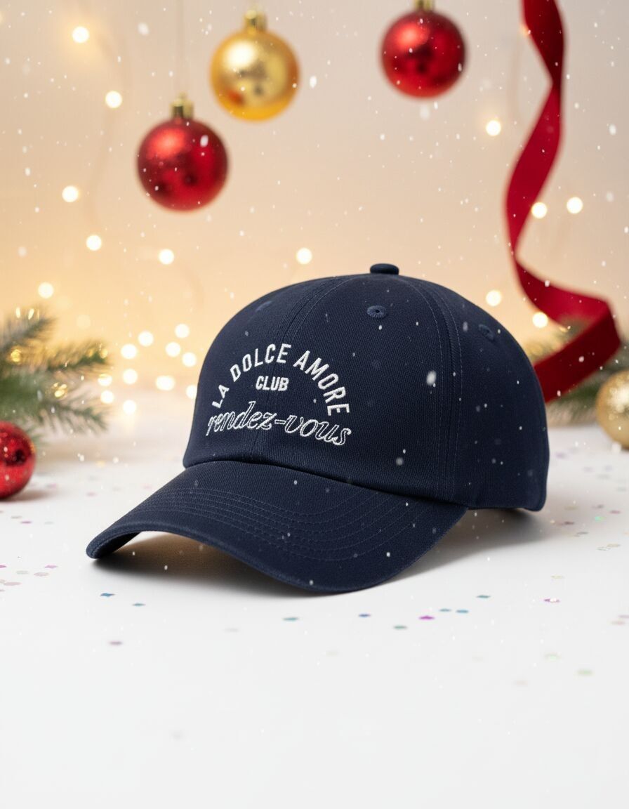 Gorra de algodón bordada